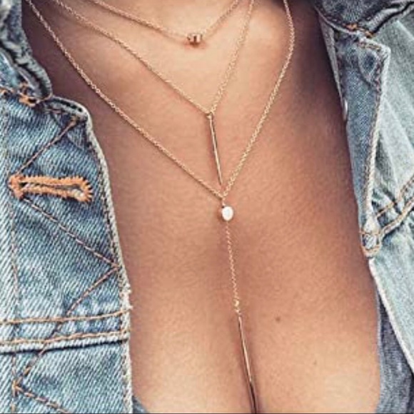 Jewelry - 3/$28 Gold  dainty layered boho necklace  jewelry